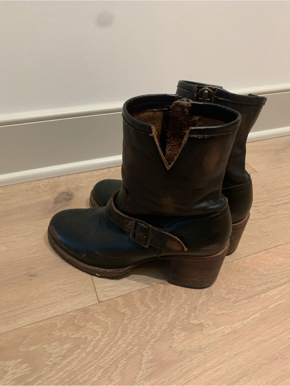 FREEBIRD CARLITO  Black Leather Heeled Boots